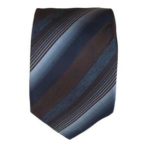 JOOP! Brown Striped Silk Tie ITALY 61"/ 3.2" EC